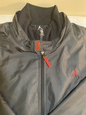Nike Air Jordan 23 Jacket Windbreaker Black Double 2 Way Zip Jump Logo Size 2XL