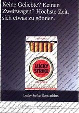 Lucky Strike Werbung Anzeige Reklame