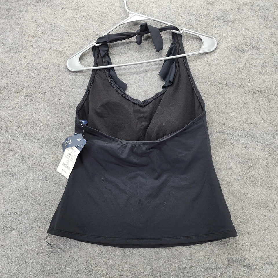 Traje de baño negro halter 10 D Chaps Tankini para mujer Foto 2 de 4