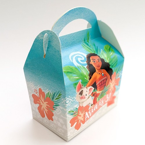 Moana Children's Personalised Party Boxes Favour Treat Box - Picture 2 of 3