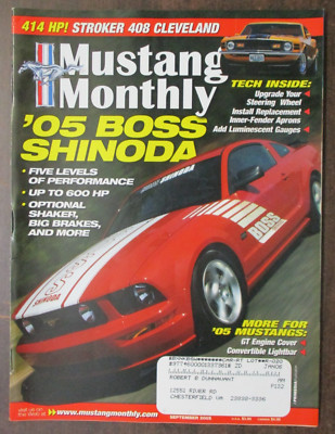 MUSTANG MONTHLY MAGAZINE SEPTEMBER 2005 BOSS SHINODA STROKER 408 CLEAVELAND 414