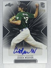2021 LEAF PERFECT GAME AIDAN WEAVER BLACK PAPER AUTO # 22/50