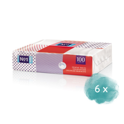 Taschentücher bella No.1 4-lagig Folie, 6er Pack (6 x 100 Tücher)