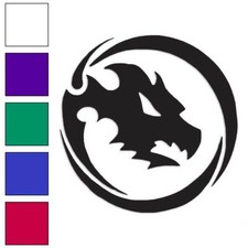 Dragon Head Circle, Vinyl Decal Sticker, Multiple Colors  Sizes 234