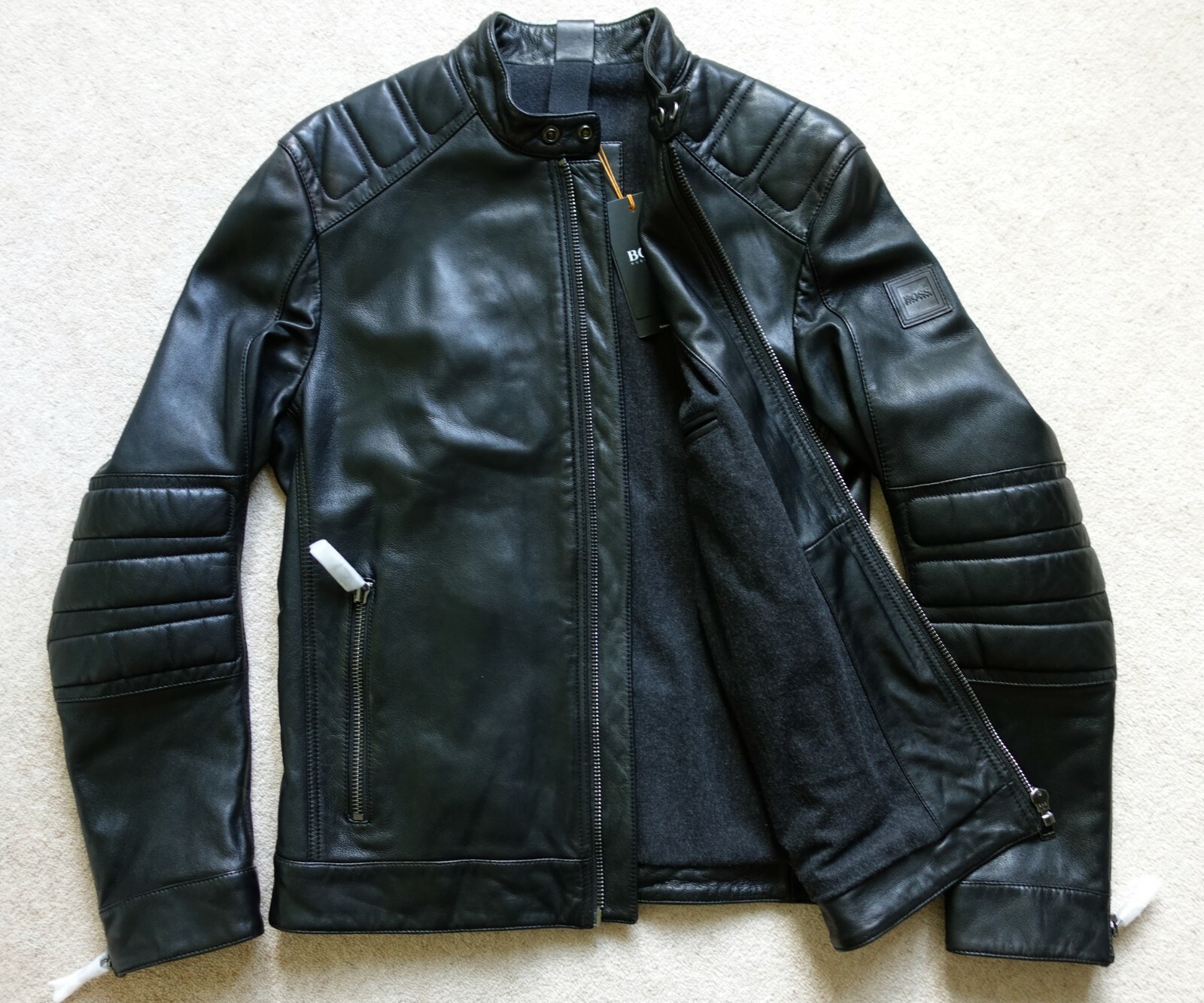 boss jagson leather jacket