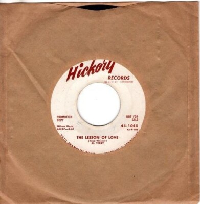 Al Terry   The Lesson Of Love /  Follow  Me 7''  promotional 45