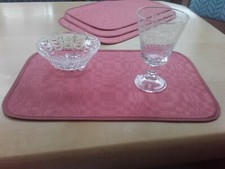 Tisch-Platzset rotbraun robuste Baumwolle 4 Stück Deckchen