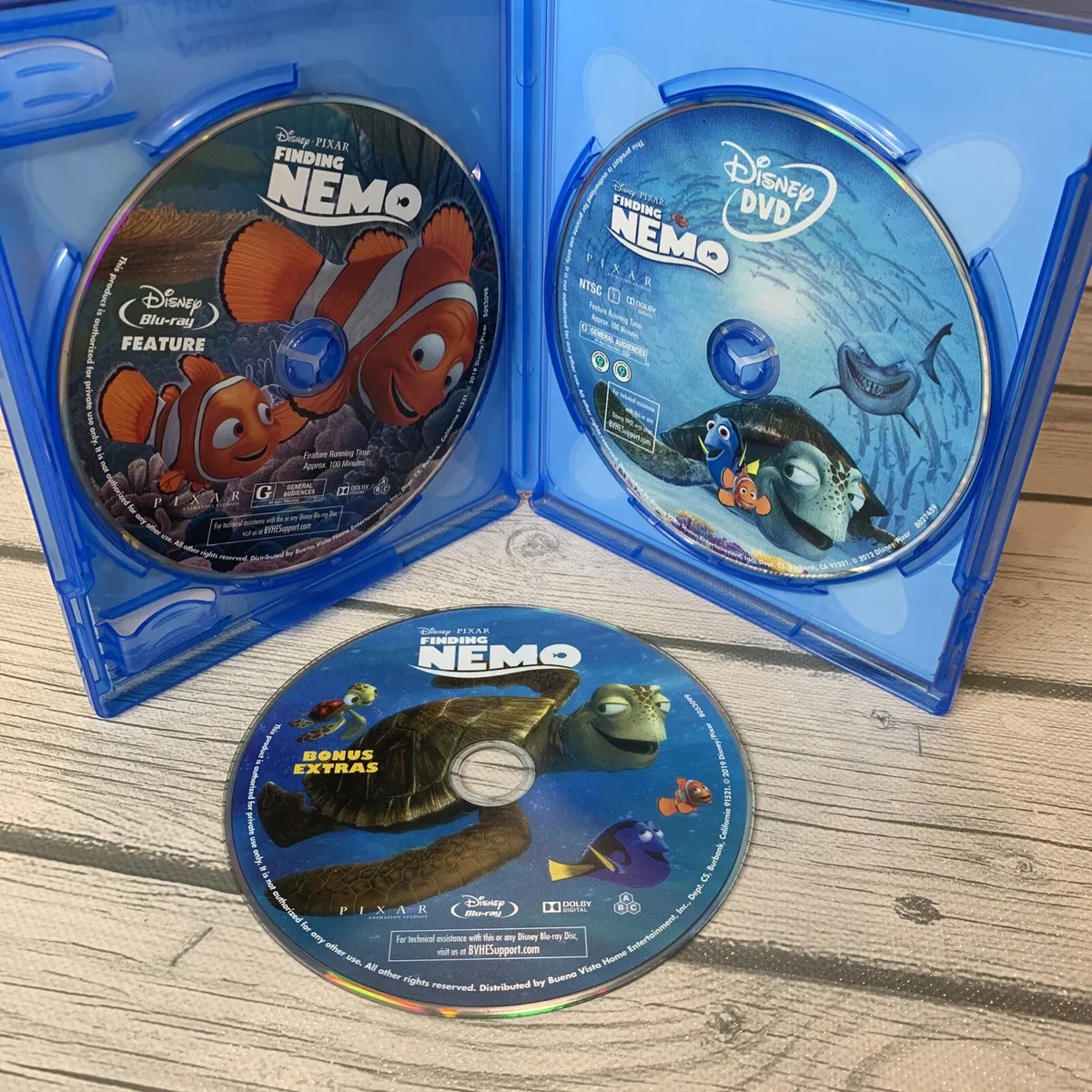 Residuos Norma bandeja Finding Nemo Blu-Ray &amp; DVD &amp; Bonus Disc Disney Pixar 3-Disc Set  786936865288 | eBay