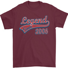 Legend Since 20th Birthday 2006 Mens T-Shirt 100 Cotton
