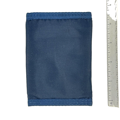 Wild Wallets Blue Nylon Tri-Fold Wallet Billfold Hook + Loop Santa Ana CA USA - Picture 3 of 6