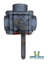 PBM 2" 200 3 way 3 Piece Full Port 316 Ball Valve 4820-01-128-4392
