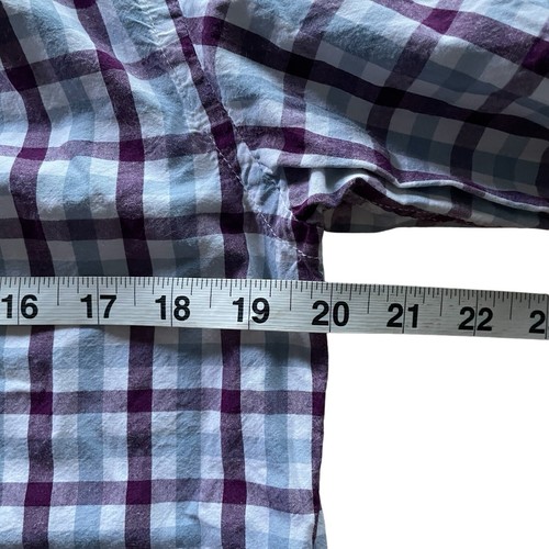 Old Navy The Classic Shirt Mens Size Small White Purple Blue Buttons Pocket EUC - Picture 10 of 16