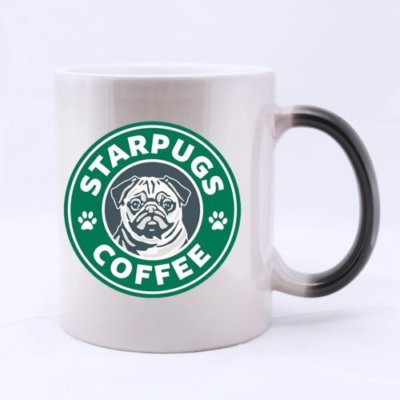 Star Pugs RINGER Mug - Printed Ceramic Coffee Tea Cup Gift