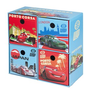 4 Drawers Cardboard Boxes Disney Cars Kids Storage Toys Arts