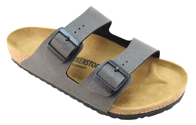 Birkenstock Arizona Birko-Flor Mens Size 11 Gray Walking Beach Outdoor Sandals Birkenstock Arizona Birko-Flor Mens Size 8 Womens 10 Mocha  main image 4