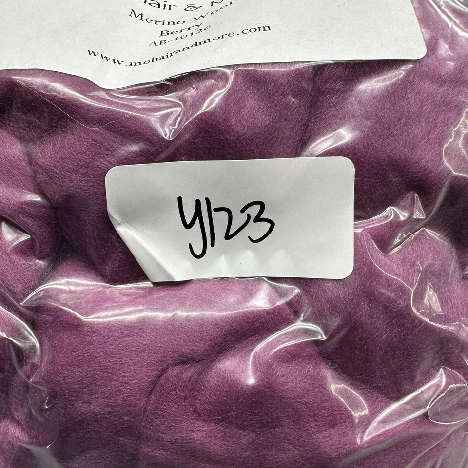 Lana Merino Fieltro Giratorio Lana Roving Fibra Baya Púrpura 120g Mohair y Más Foto 4 de 4