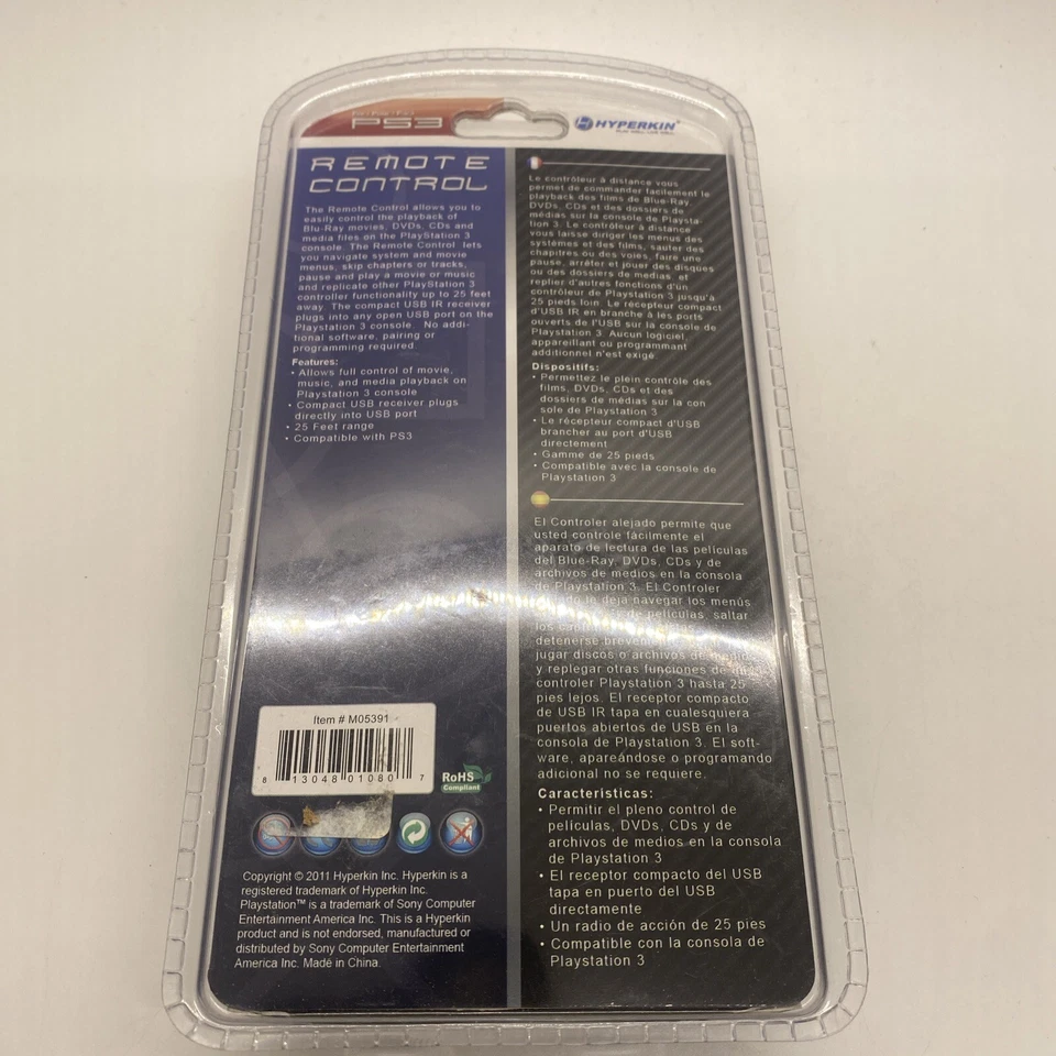 NEW Remote Control PS3 Playstation 3 Hyperkin Sealed - Image 3 of 3