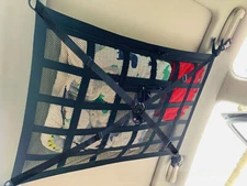 Upgrade Car Ceiling Cargo Net Pocket Double-Layer Mesh Organizer for SUV Van US