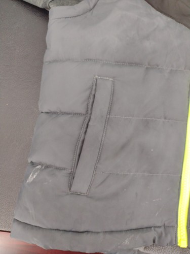 Nike Jacket Boys Size 7 Black Gray Puffer Hooded Spellout Fleece Hoodie Zip Tech - Picture 21 of 24