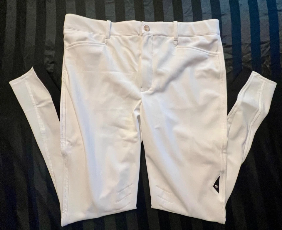 Pantalones blancos Equiline "CrentK B-Move" (talla I-54 para hombre / ~ US 38) - precio de venta sugerido por el fabricante $385 Foto 2 de 4