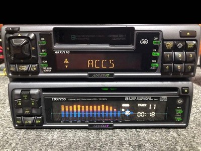 Clarion ADDZEST ARX7170 CDS7255 CD Cassette Car Audio Player Set Working as is