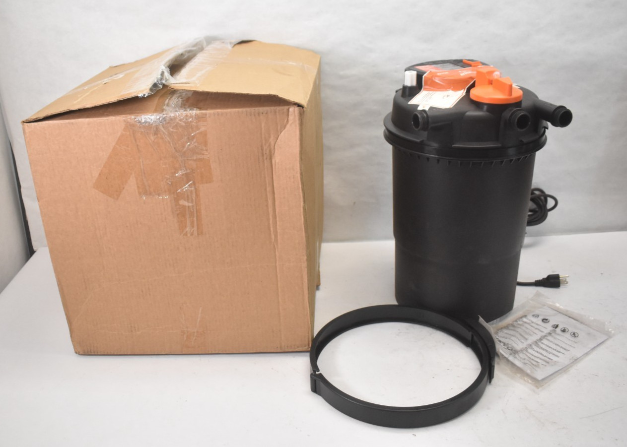 Filtro de agua Vevor CPF-3500 filtro de estanque de biopresión 13 W luz UV-C 1840 GPH