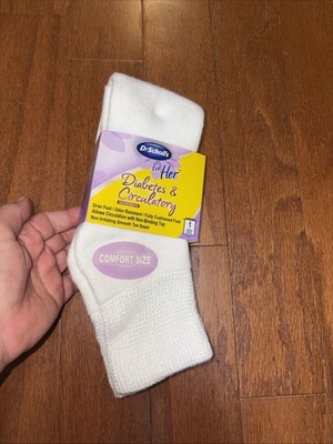 Dr Scholls Women Diabetes Circulatory Ankle Socks Size 8-12 Two Pair White