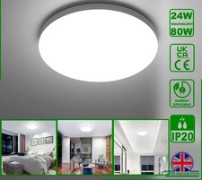 24W LED Ceiling Light Ultra Slim Round Flush Mount Lamp 6000K Cool White - IP20