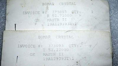 GE Mastr II 52.22 transmit + 52.720 Receive for 6M Ham Repeater a PAIR of xtals