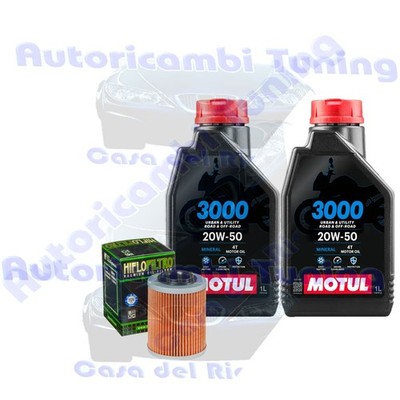 Set Service Öl Motul 3000 20W50 Für Can-Am800 Ssv Maverick Basis Dps T2B � 2019