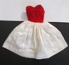Vintage Barbie: Silken Flame ~ Red Velvet & White Satin Dress