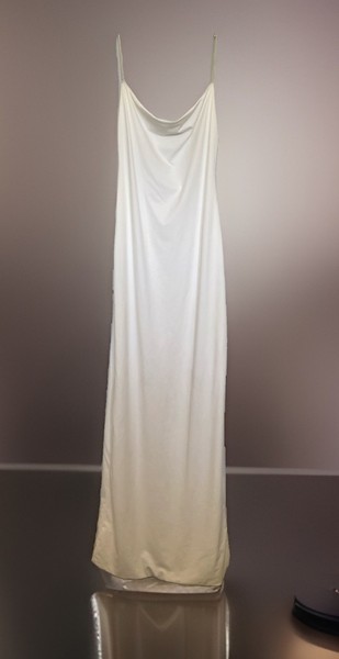 Glassons Womens Size S ivory  Cowl Neck Slip Maxi Dress spagetti straps backless