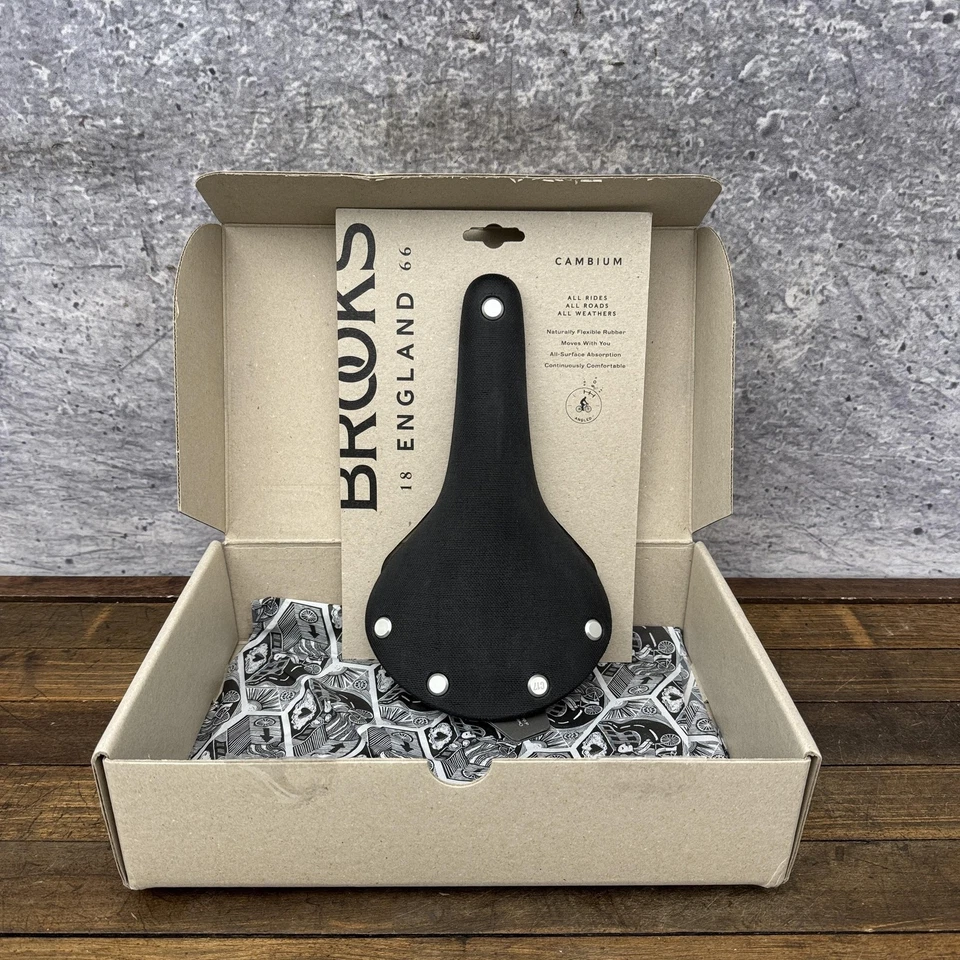 Asiento de sillín de bicicleta Brooks England Cambium C17 negro para todo clima hecho en Italia Foto 2 de 4