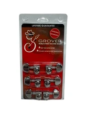 Grover 102NK  Original Rotomatic Tuners, 3 +3, Nickel Finish, Keystone Button