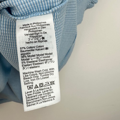 J.Crew Vintage Rib Ruffle Boatneck Tank Top Striped Blue Nautical Preppy 2X NWT - Picture 10 of 10