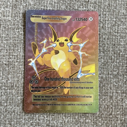 Super Fire-breathing Dragon 083/110 HP132540 Rainbow Foil Fan Art Display Card🔥