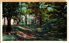 Vintage Fort Ticonderoga French Lines Scenic Postcard CT American Art