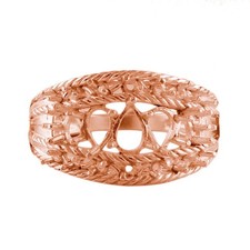 Semi Mount 4x6MM Pear Shape 925 Sterling Silver Eternity Ring for Women/Girls