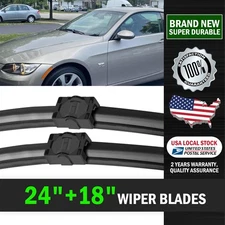 Pair of 24"&18" Clear Advantage Windshield Wiper Blades For 07-09 BMW 328i 335i