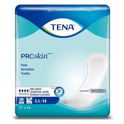 TENA ProSkin Day Light Unisex Incontinence Liner 2-Piece 13'' L 62326 14 Ct