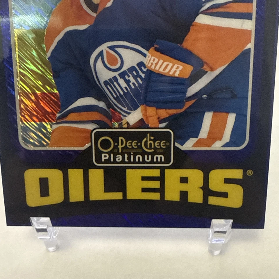 2024-25 OPC Platinum Zach Hyman Blue Luster 100/100 Card #R35 LAST PRINT 🔥🔥 - Image 3 of 4