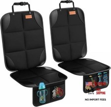 SMART ELF Car Seat Protector, 2Pack Seat Protector Protect Child 2ps Black