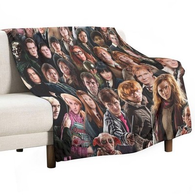 Best! Harry Potter Characters Warm Single-Side Printing Flannel Fleece Blanket