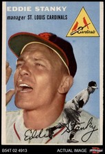 1954 Topps #38 Eddie Stanky White Back Cardinals 7 - NM
