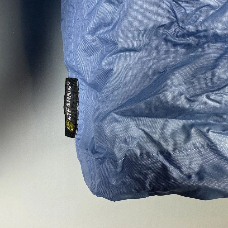 Chaqueta de lluvia Stearns vintage azul empacable con capucha y cremallera para mujer mediana Foto 2 de 4