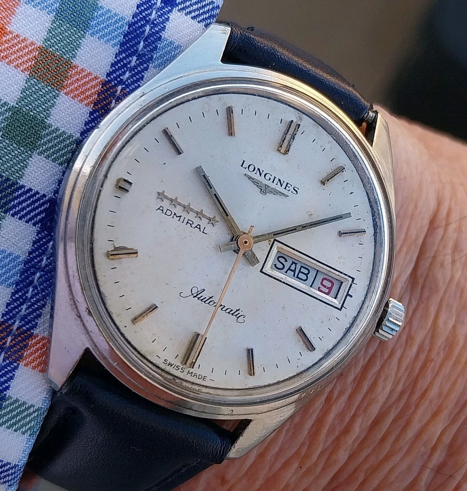 Longines Admiral Automatic 5 Stars Stainless Steel Vintage 70s Cal.503 - Imagen 2 de 4