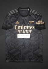 2022-2023 Authentic Adidas Arsenal Black Away Climacool Jersey Shirt Kit