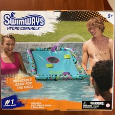 SwimWays Hydro Cornhole Inflatable Game For Pool Includes: Board,6 Bean Bags
