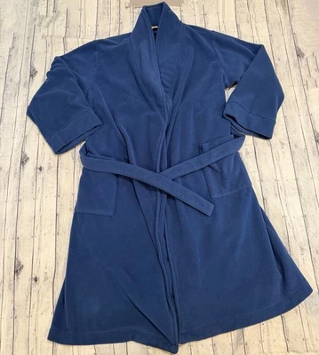 L.L. Bean Cozy Fleece Robe Kids Size M 10-12 Comfy Warm Lounge Blue - Image 1 of 4