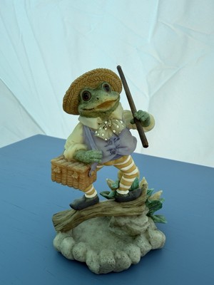 Frog Fantasy 3527  Gone Fishing  1996 Westland Figuirine
